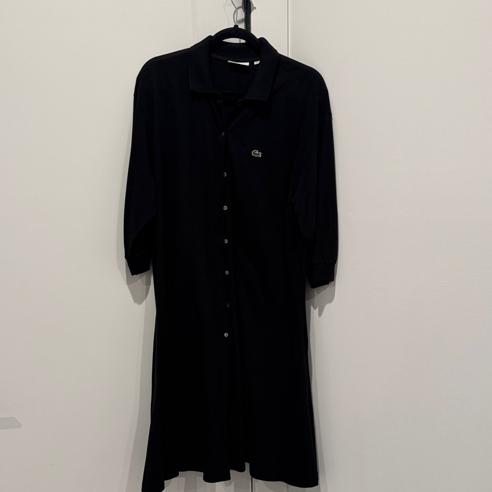 Lacoste Long Sleeve Black Dress